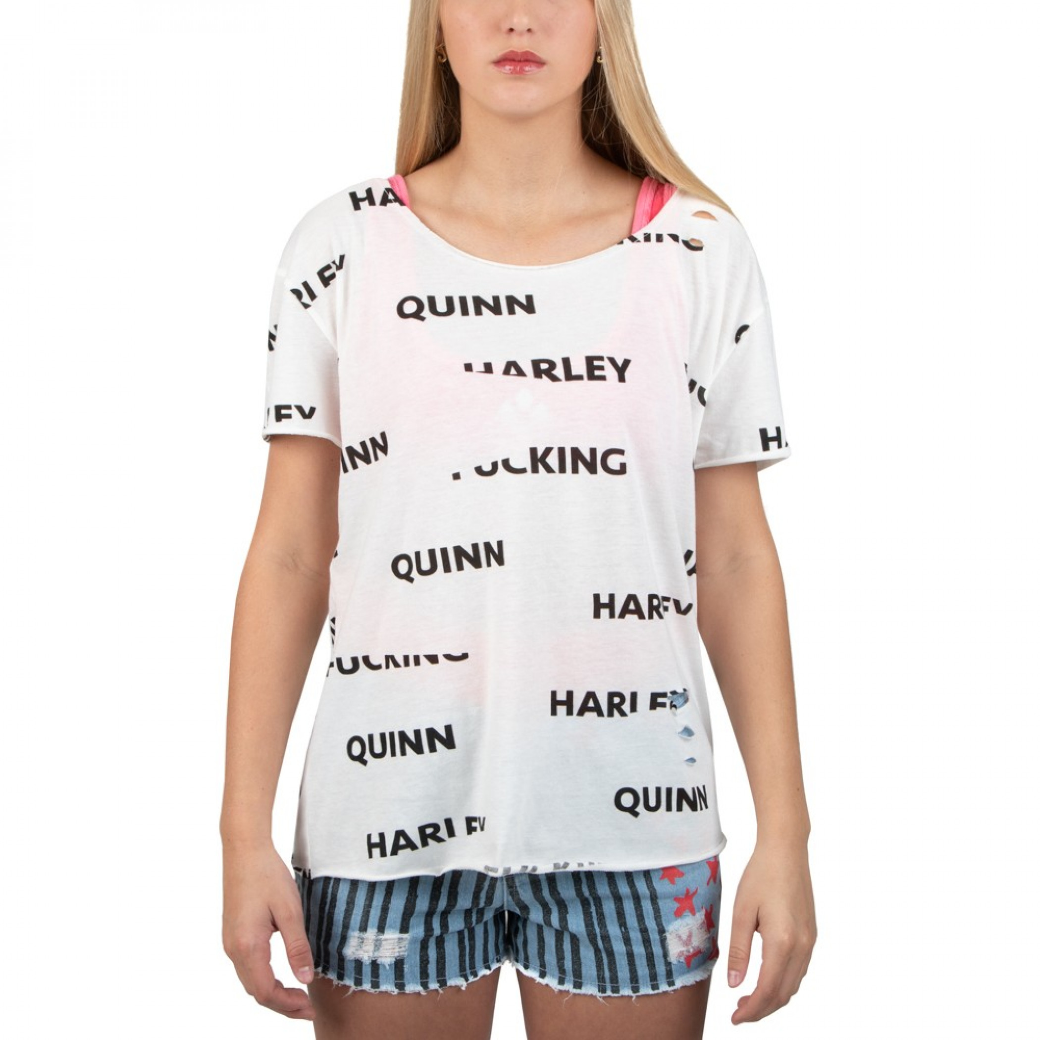 Harley Quinn Birds of Prey Cosplay Distressed Women's T-Shirt